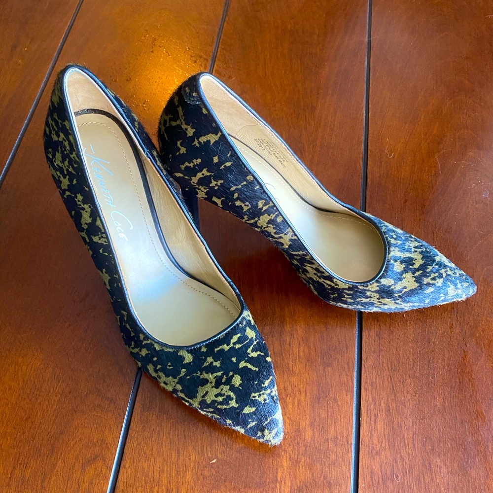 Animal Print Leather Pumps